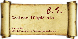 Czeiner Ifigénia névjegykártya